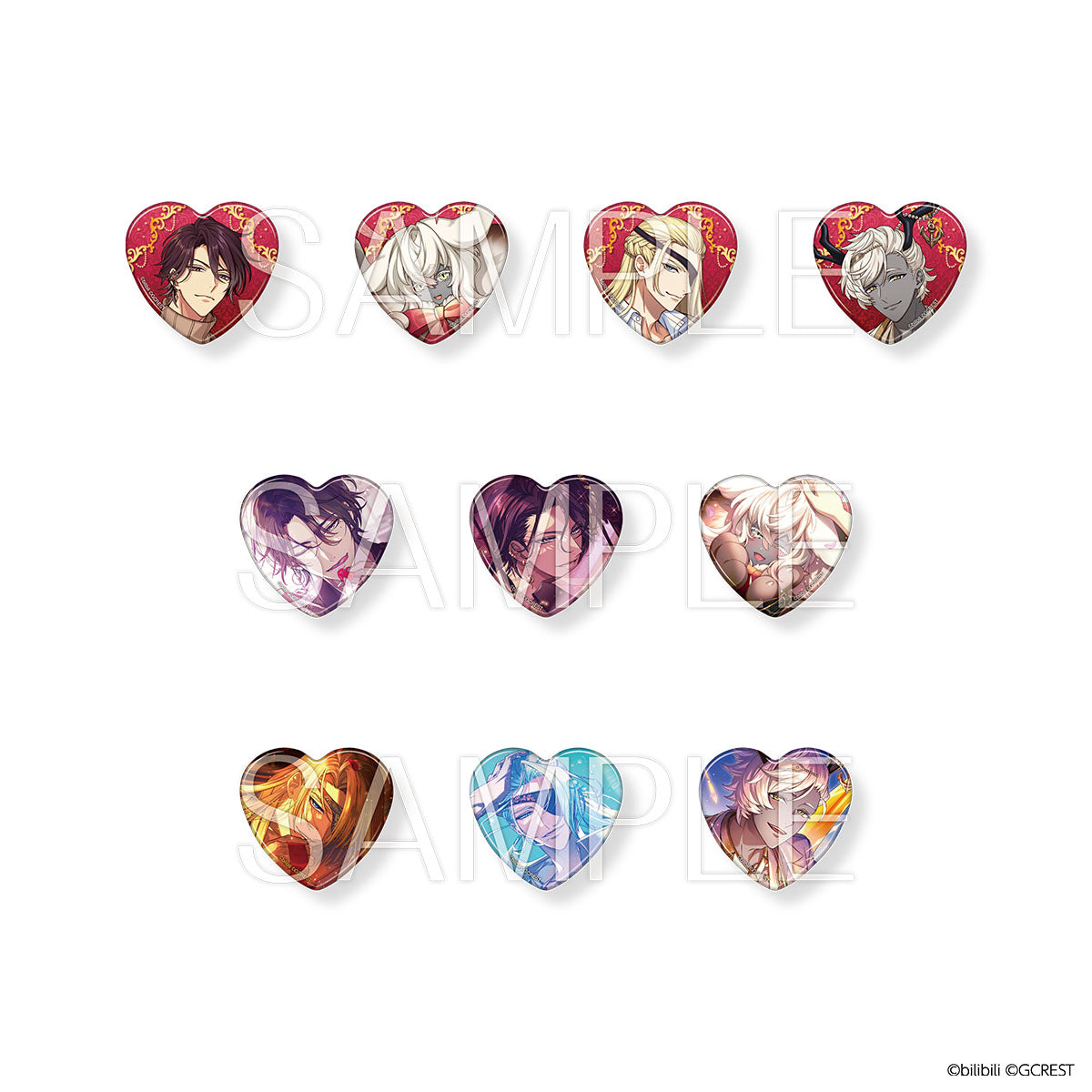 夢職人と忘れじの黒い妖精 Sweet Fes ハート型缶バッジ（ブラインド