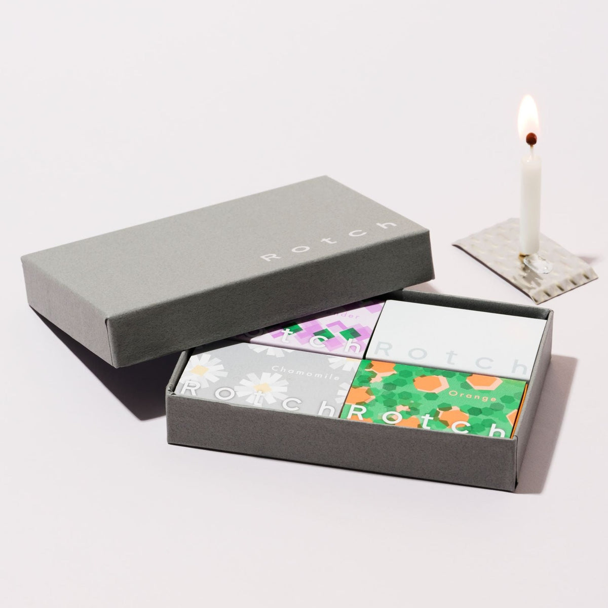 アロマキャンドル Rotch（ロッチ）/Basic BOX［3種の香り＋専用