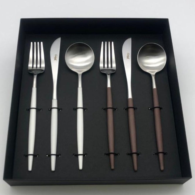 クチポール GOA（ゴア）/ブラウン・ホワイトシルバー/6本セット/ギフト