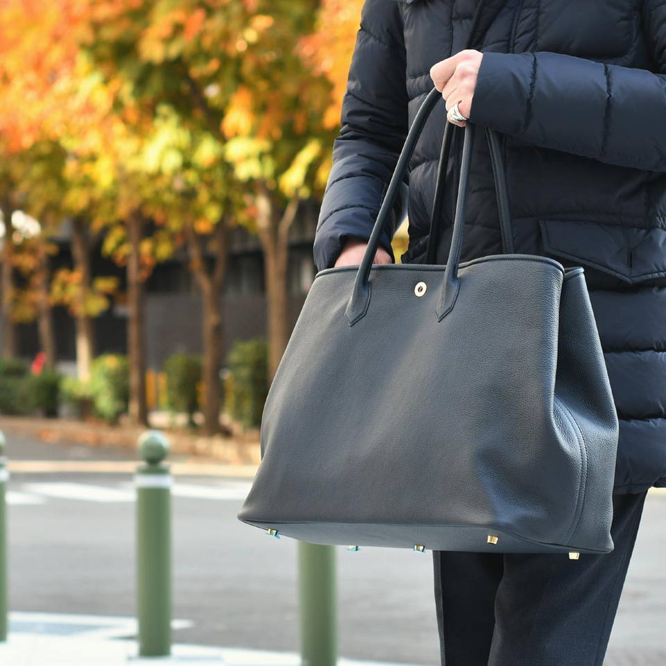 CISEI【チセイ/シセイ】トートバッグ Tote bag 941 LINDOS NAVY シボ革