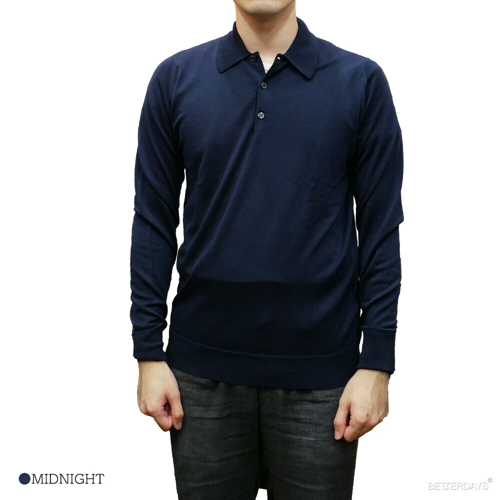 長袖ポロシャツ ジョンスメドレー ニットポロシャツ 30G EASY FIT