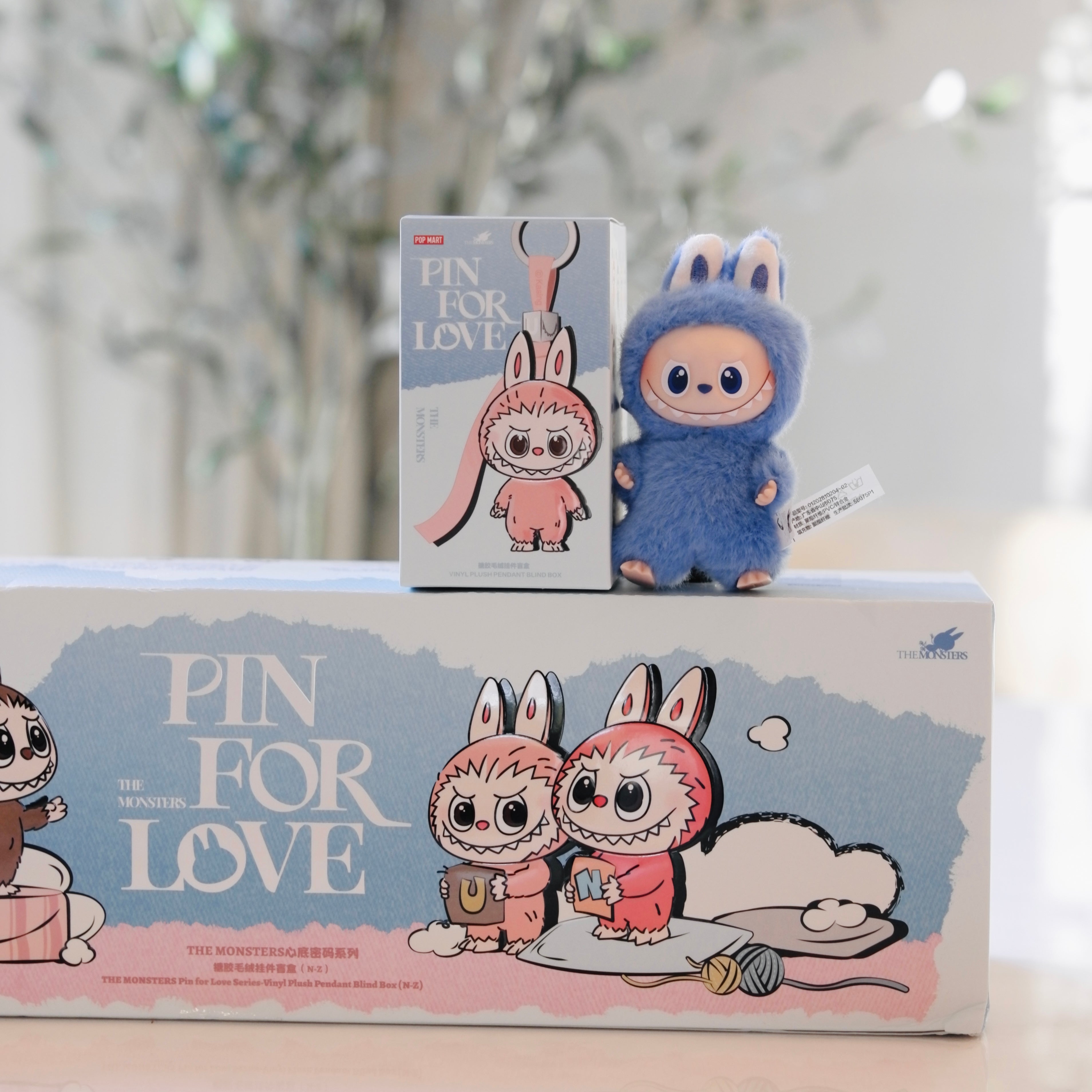 Labubu THE MONSTERS Pin for Love Series-Vinyl Plush Pendant Single