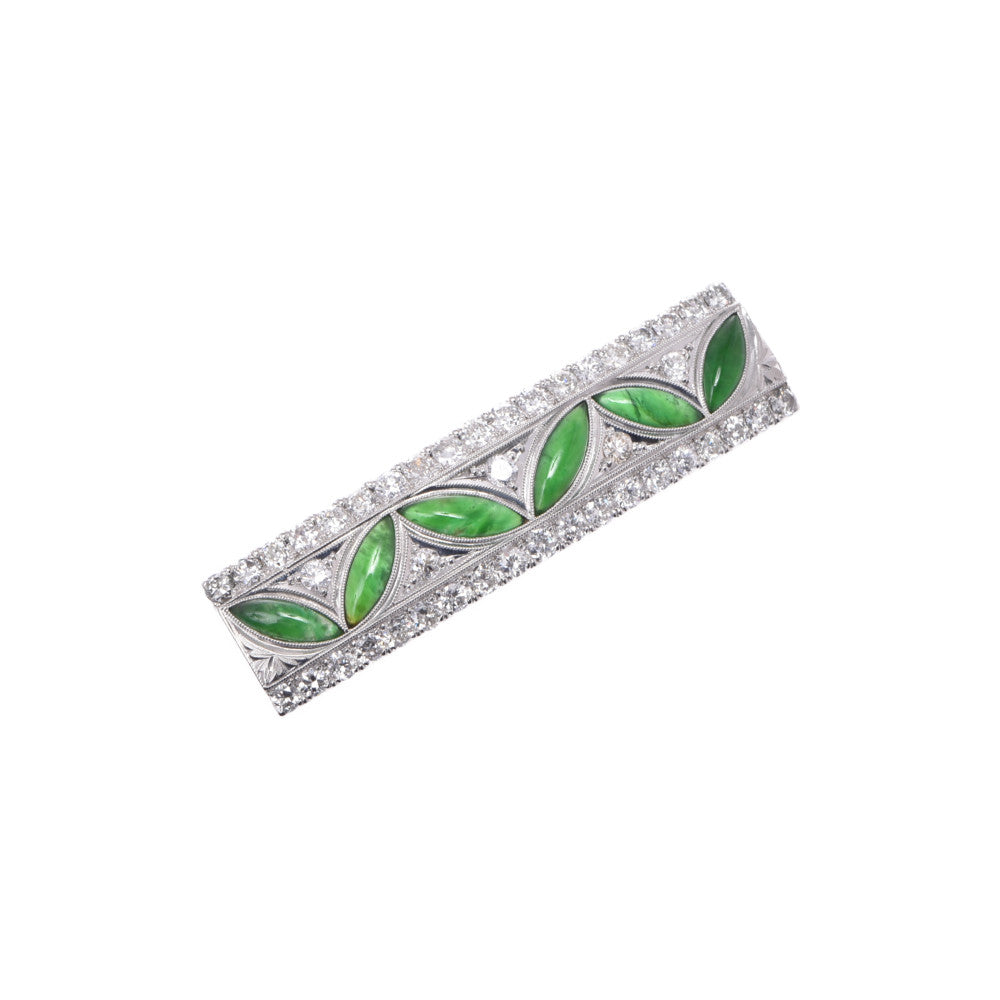 翡翠 ダイヤ 帯留め レディース Pt900プラチナ ブローチ 中古 – 銀蔵