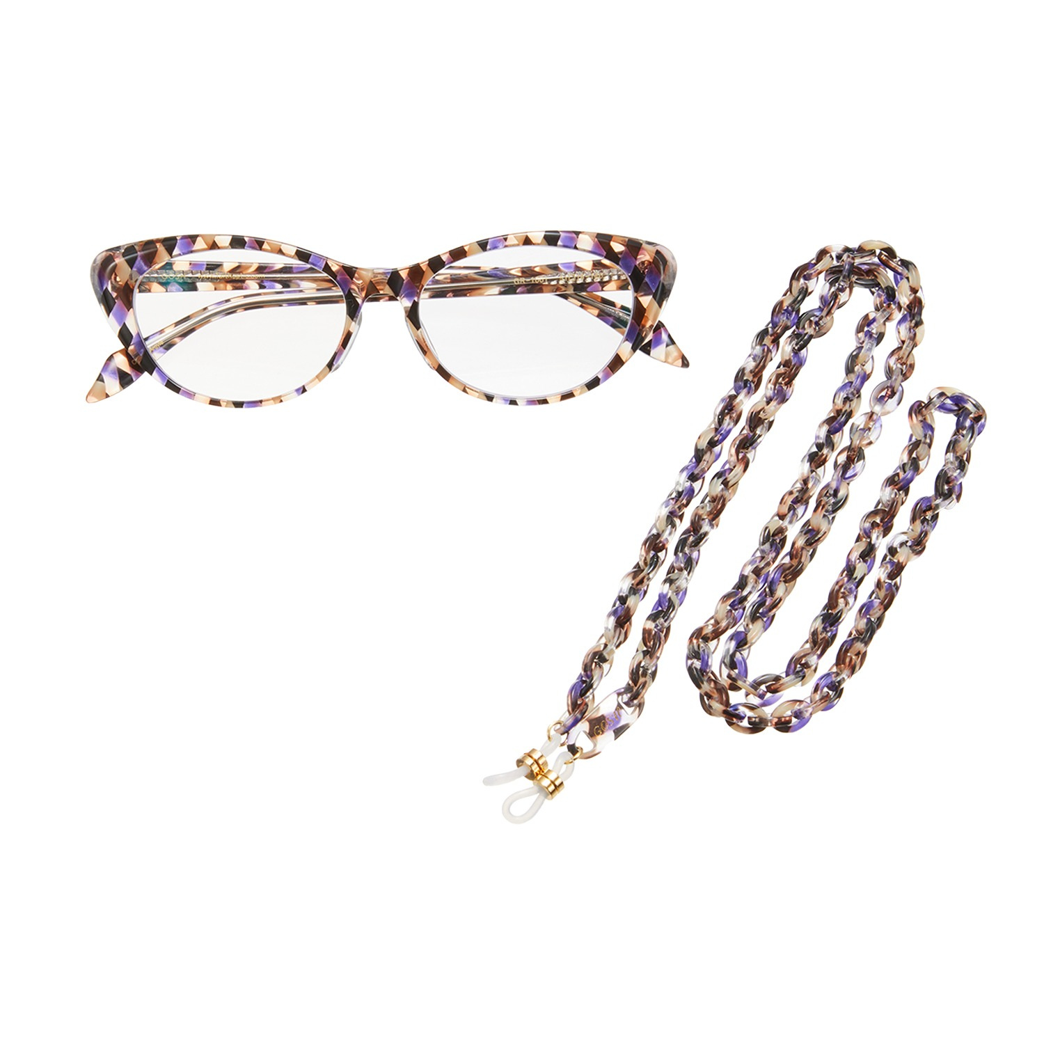 グラスチェーン付きリーディンググラス (アーガイル） – GOSH EYEWEAR