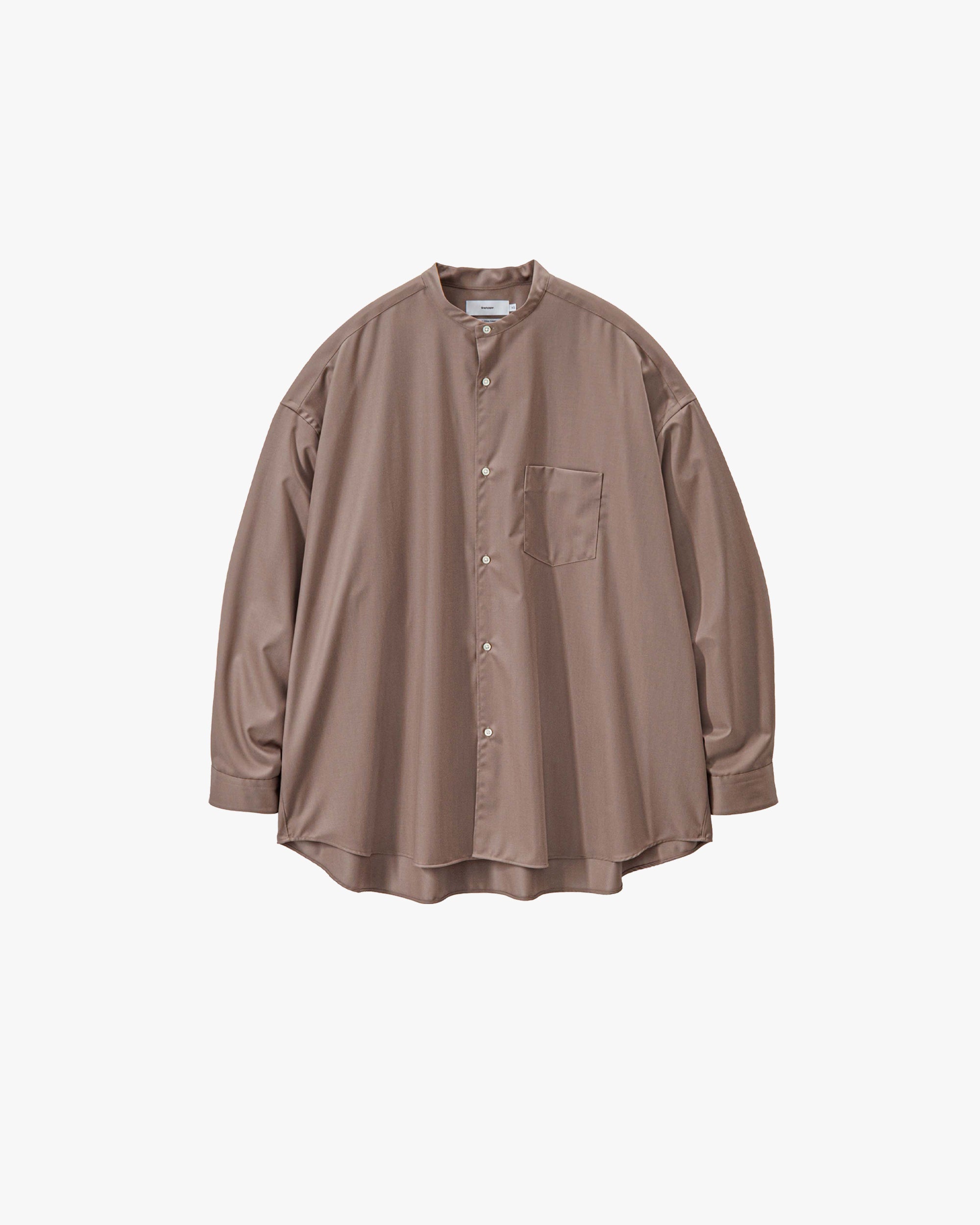 Extra Fine Wool L/S Oversized Band Collar Shirt – Graphpaper