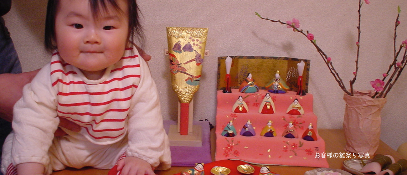 ハンドメイドの雛人形,羽子板,貝合わせを制作