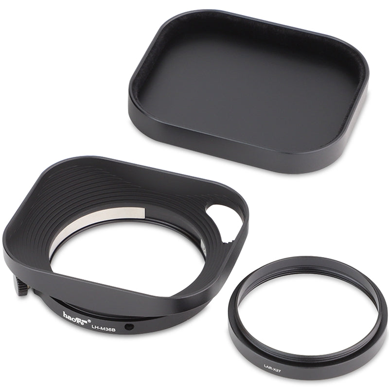 Haoge Metal Squaret Lens Hood for Fujifilm Fujinon XF27mmF2.8 R WR
