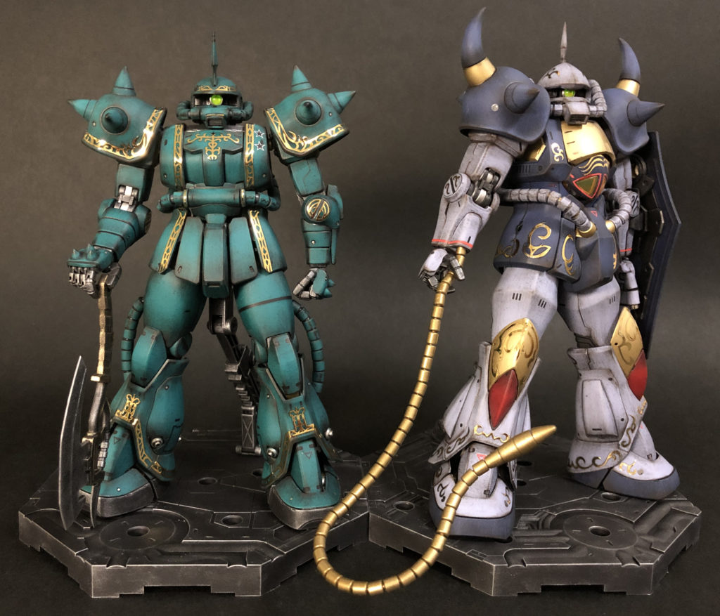 マ・クベ専用グフ＆ドズル・ザビ専用ザクMG1/100完成 – Zang Dang ichi