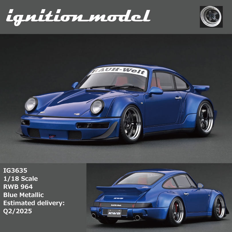 Ignition Model 1:18 RWB 964 Blue Metallic IG3635 – Horizon Diecast