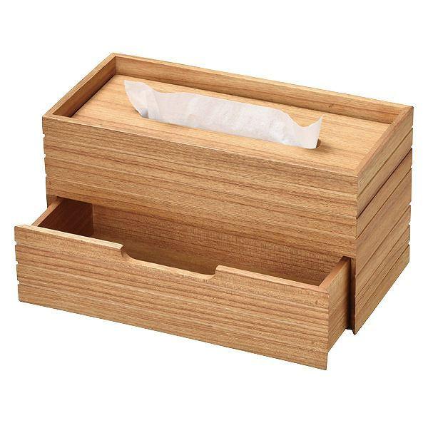 ティッシュケース 木製 2段 収納 おしゃれ – ハウジー