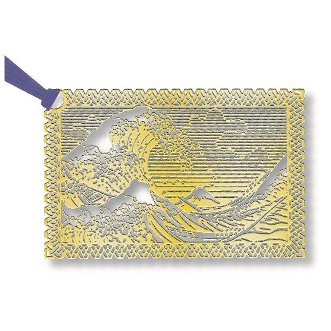 金のしおり「神奈川沖波裏」 – iware - 磐余（いわれ）メタルクラフト