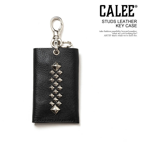 CALEE キャリー STUDS LEATHER KEY CASE CL-25AW025LE
