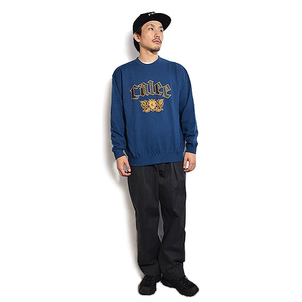 CALEE キャリー EMBLEM LOGO CREW NECK SW