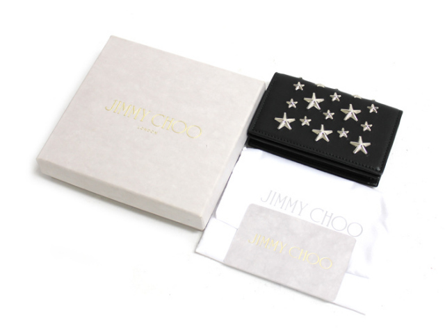 中古】◇ ジミーチュウ ◇ カードケース スタースタッズ ブラック