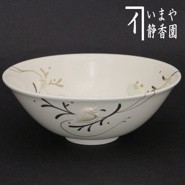 茶器/茶道具 抹茶茶碗】 平茶碗 浮彫 海松貝 今岡三四郎作 – 今屋静香園