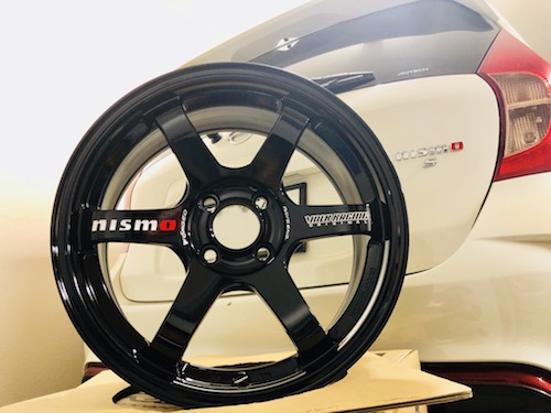 ノートニスモSに16インチホイール装着！！良い感じやね～！1キロ