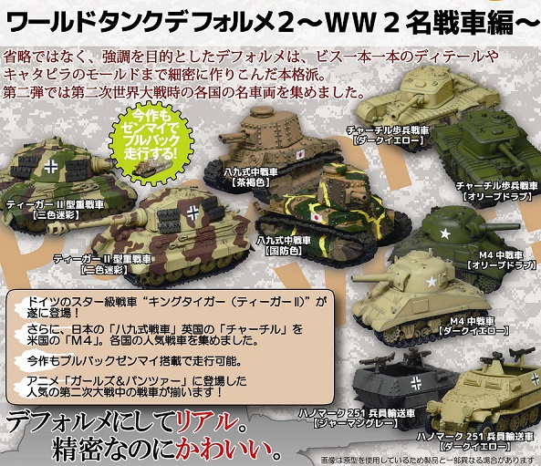 海洋堂 カプセルQミュージアム ワールドタンクデフォルメ2～第二次大戦