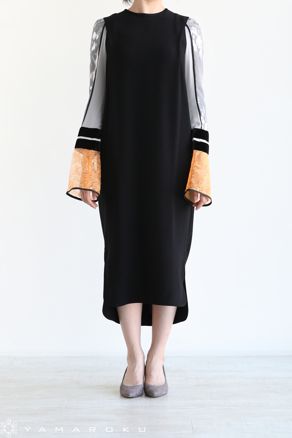 Mame Kurogouchi(マメ) Silk Lame Print Sleeves Dress！！ | YAMAROKU