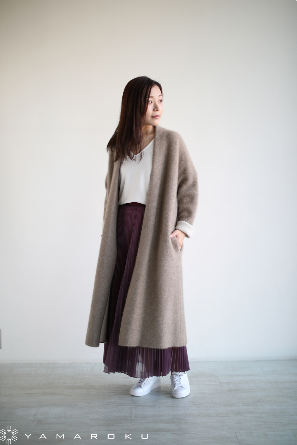 TOMORROWLAND(トゥモローランド) ダブルフェイスロングカーディガン