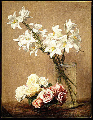 爽やかな花瓶に生けられた花 | アート名画館 公式ブログ