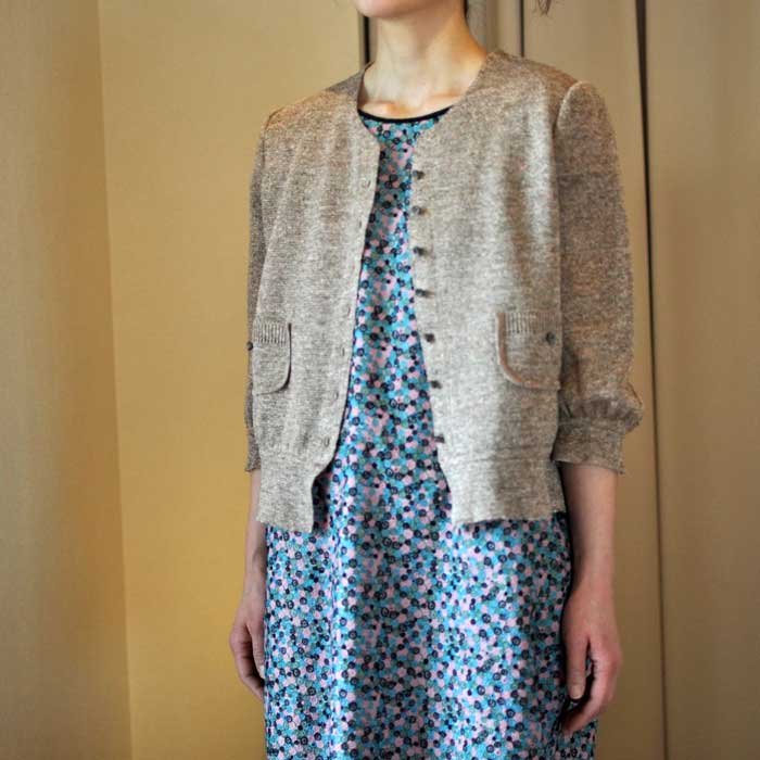 ミナペルホネン nostalgia ニットジャケット pink beige | Lin total