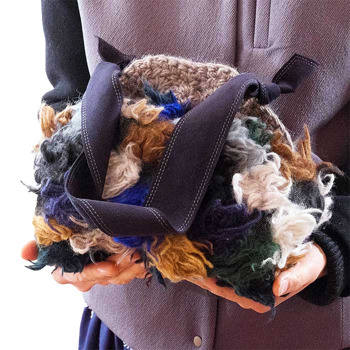 ミナペルホネン×ヒトミシノヤマ pot-au-feu bag/ポトフバッグ #blue