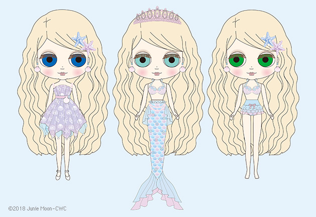 TOPSHOP限定ネオブライス『マーメイド・タシャ』のイラストの発表です