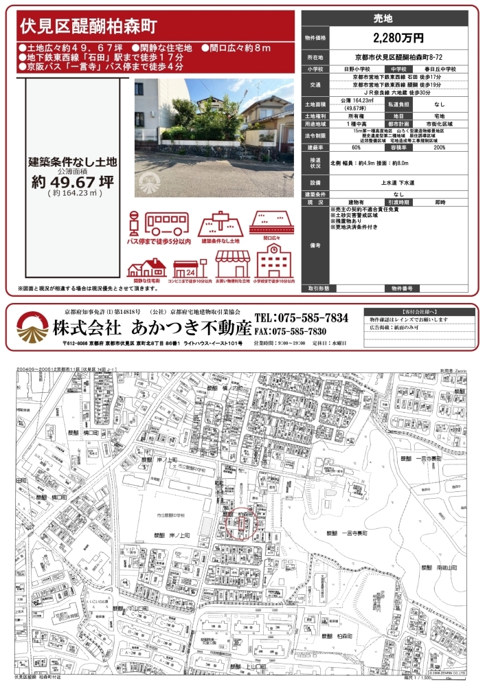 不動産業必須 精密住宅地図 京都市 下京区 中京区 上京区 不動産業必須