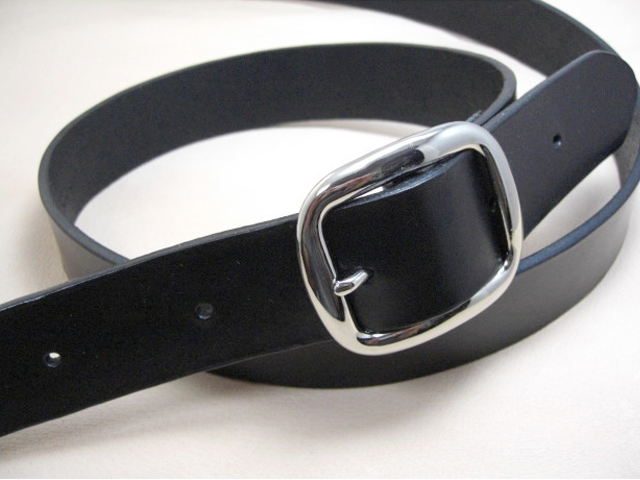 40mm 【ハードタイプ】 ブラック g007 ギターストラップ | 本革ギター