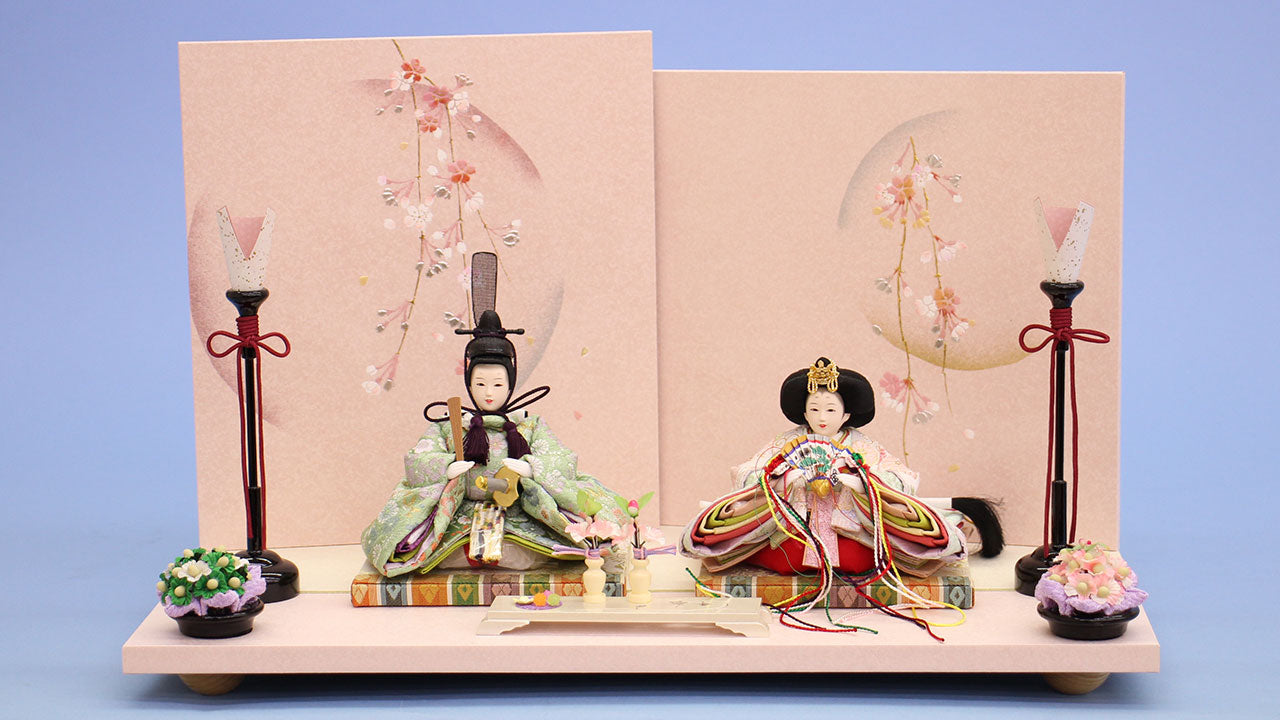 雛人形 平飾り 幅45cm｜京十五番 グリーン 彩月 – 寿鳳人形の東芸