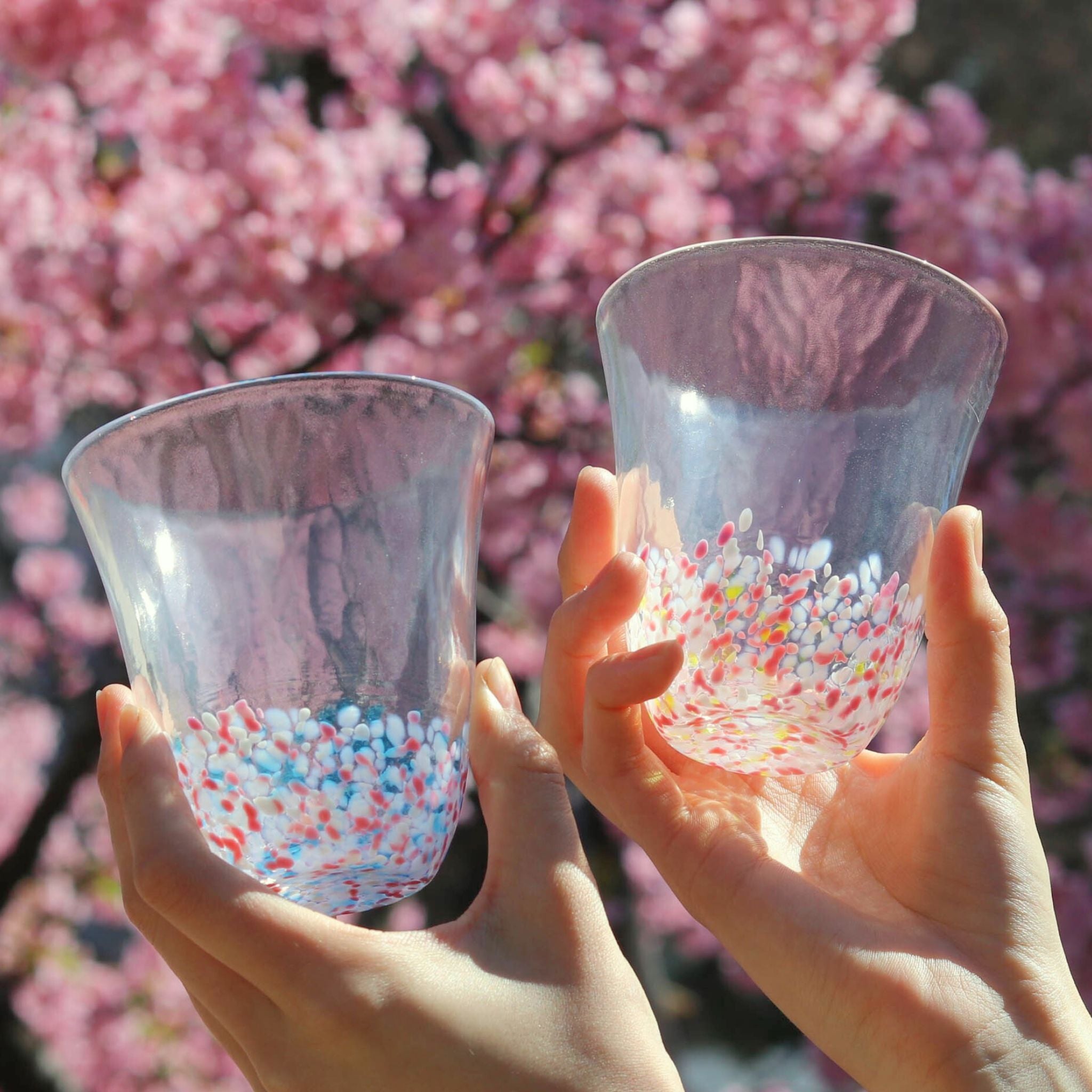 津軽びいどろ ペアグラス | さくらさくら | 菜の花と青い空 | 北洋硝子