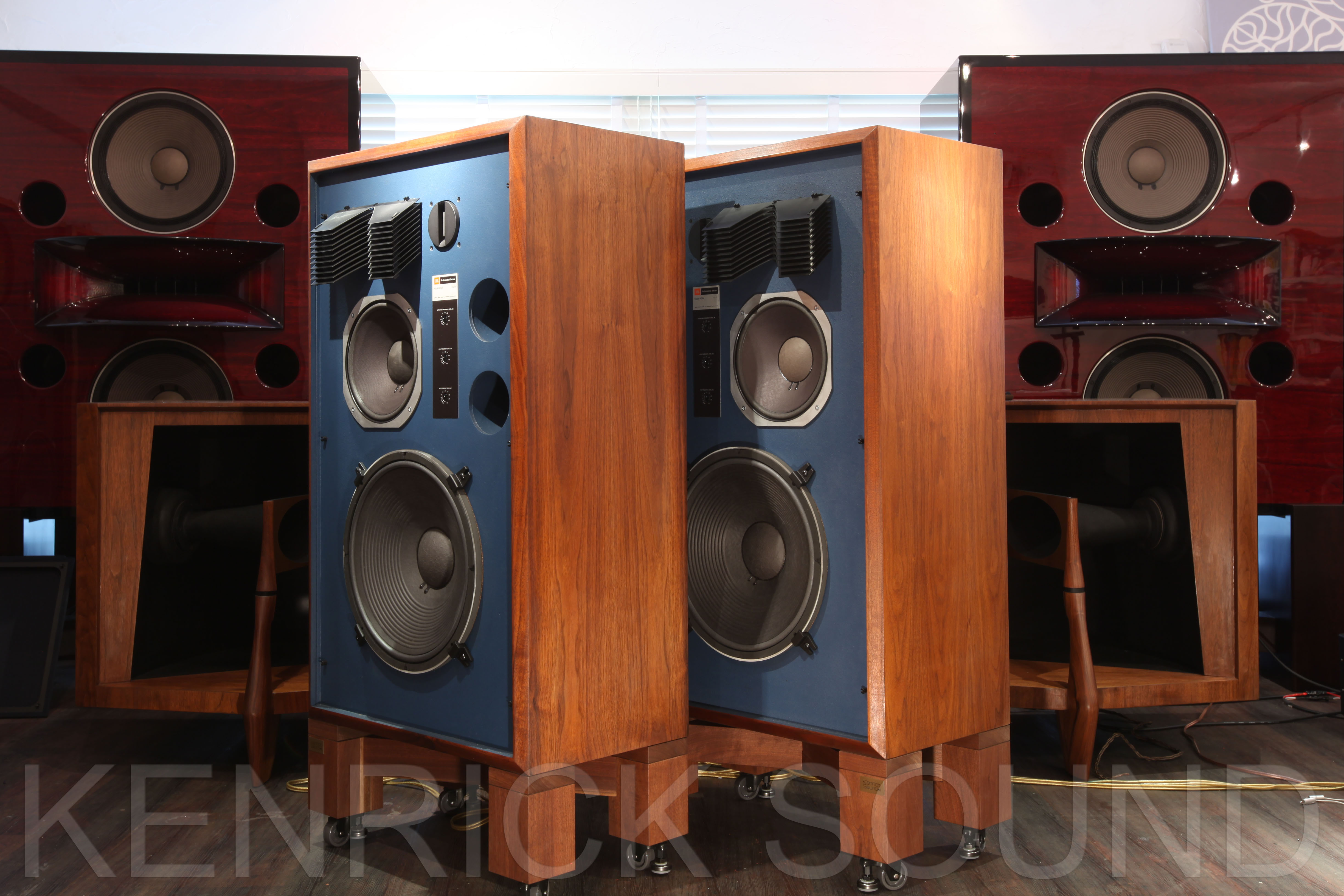 JBL 4344 定番モニター 新品ウォールナットスタンド付き - ケンリック