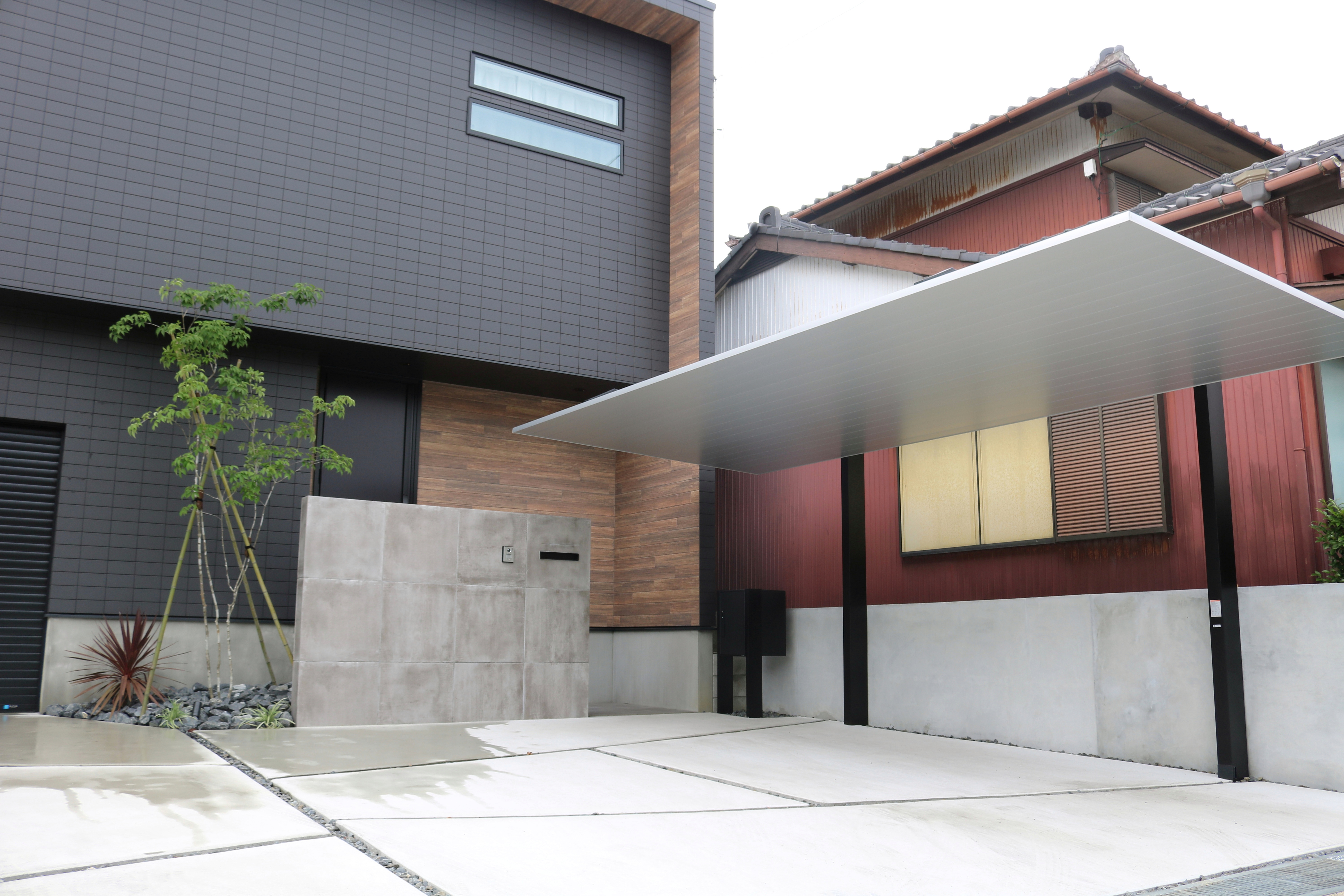 600角タイルの門塀 – J KANKYO