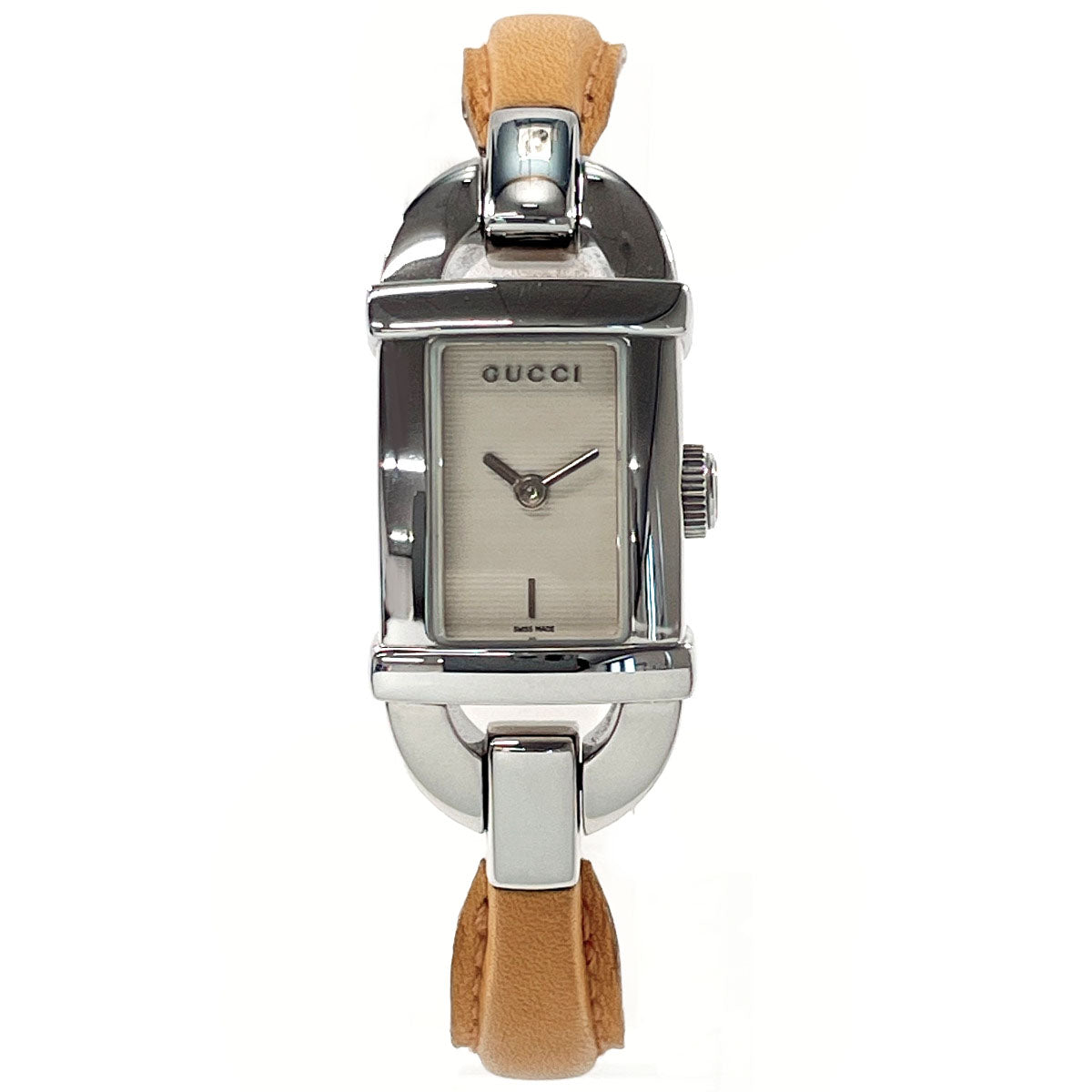 GUCCI Watches 6800L Bangle watch Stainless Steel/leather Silver