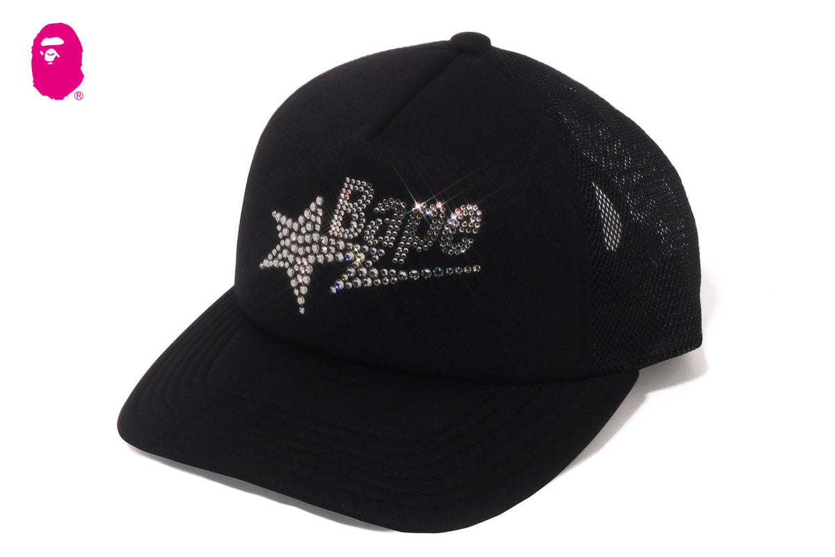 CRYSTAL STONE BAPE STA LOGO MESH CAP | bape.com