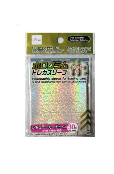 ホログラムトレカスリーブ（レギュラーサイズ対応、ドット柄、30枚