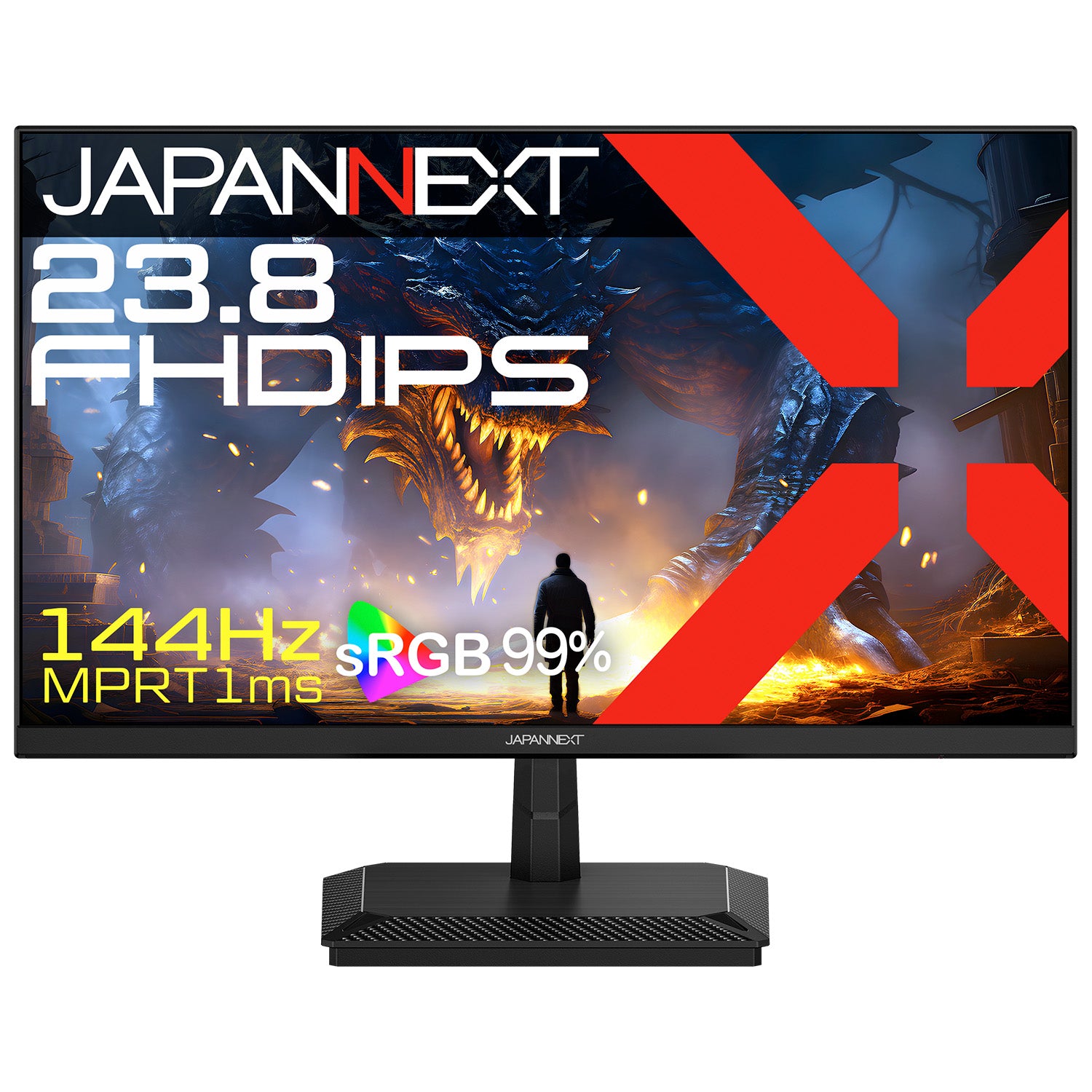 JAPANNEXT 23.8インチ IPSパネル搭載 144Hz/1ms(MPRT)対応 フルHD
