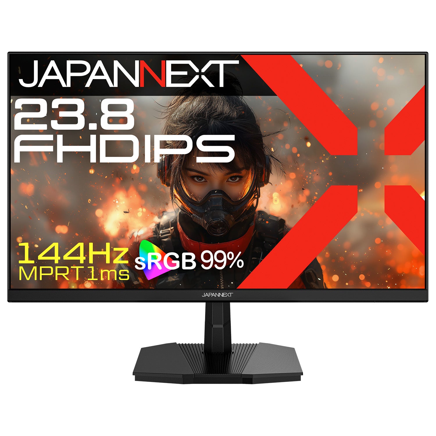 JAPANNEXT 23.8インチ IPSパネル搭載 144Hz/1ms(MPRT)対応 フルHD