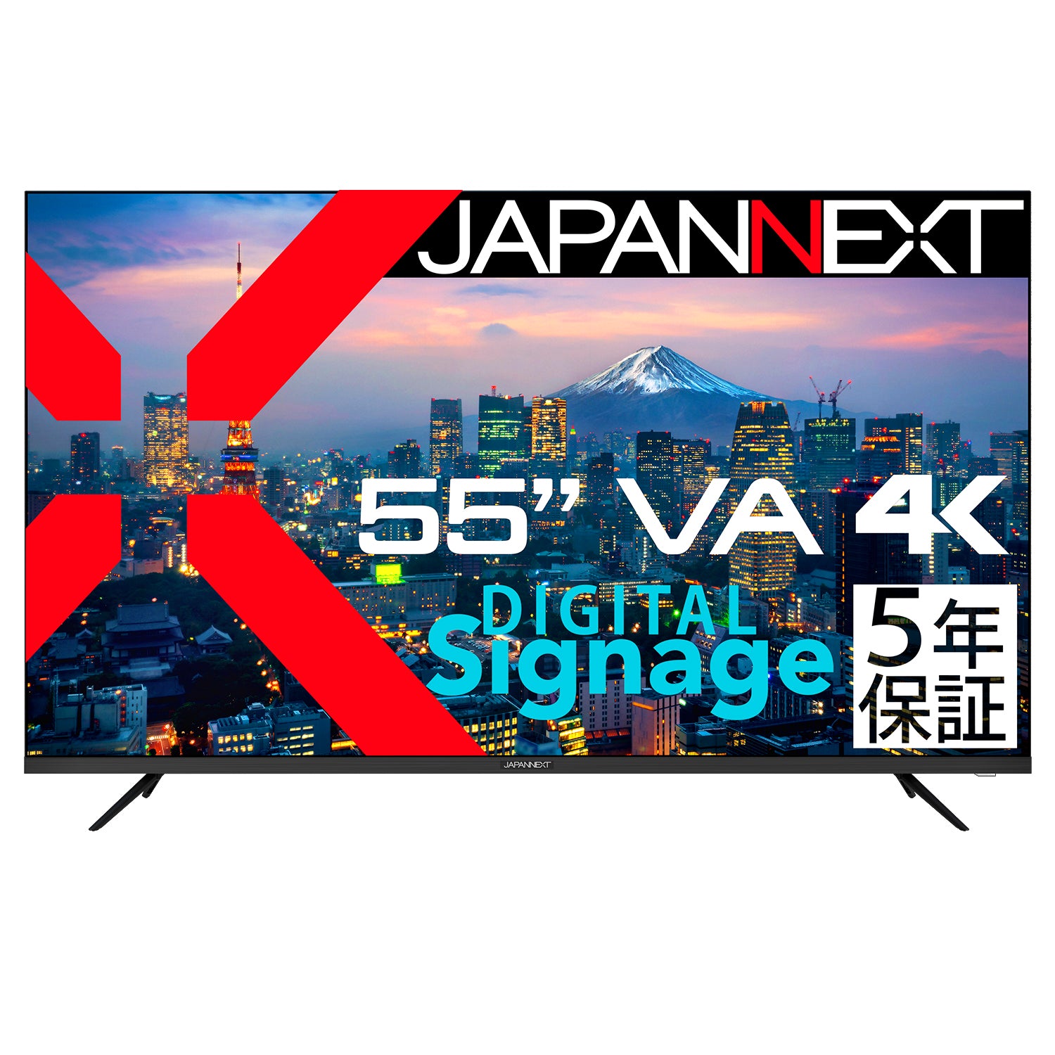 5年保証モデル】JAPANNEXT 55インチ VAパネル搭載 4K(3840x2160)解像度
