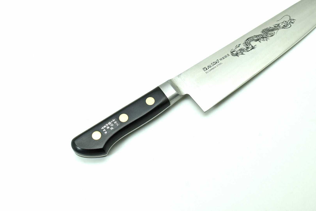 ミソノ《EU・カーボン鋼シリーズ》牛刀【龍の彫刻入り】 – YuiSenri