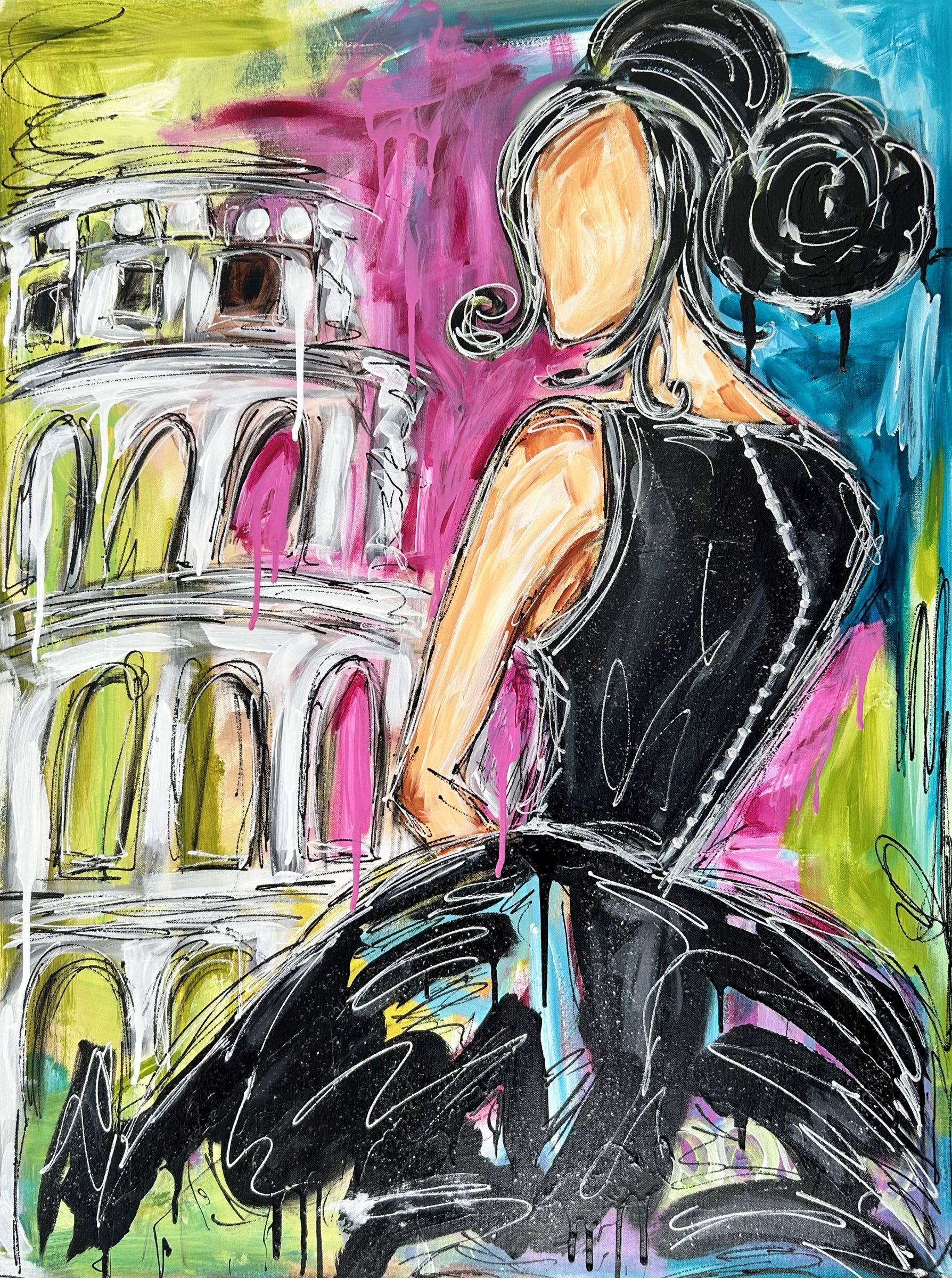 Posing In Prada: Painting by Artist Karen Couillard – Karen