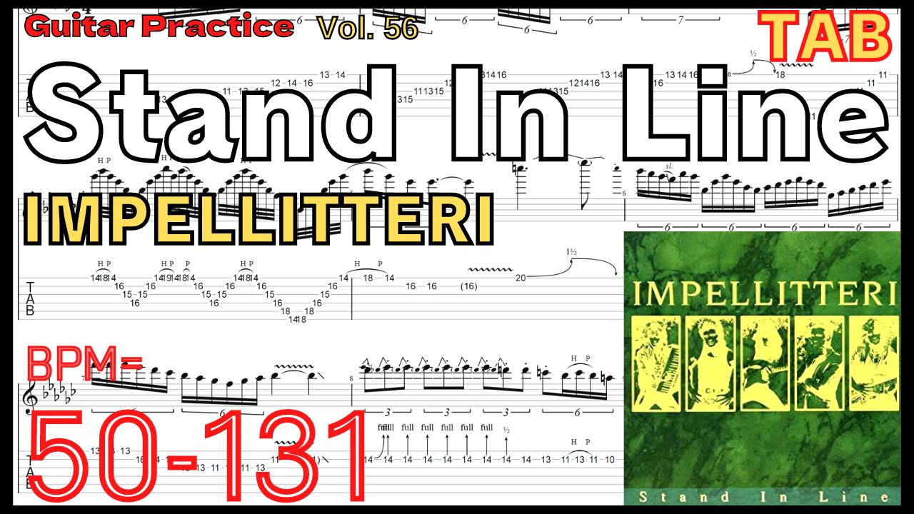 TAB】Stand In Line / IMPELLITTERI Guitar Solo Practice ギターソロ