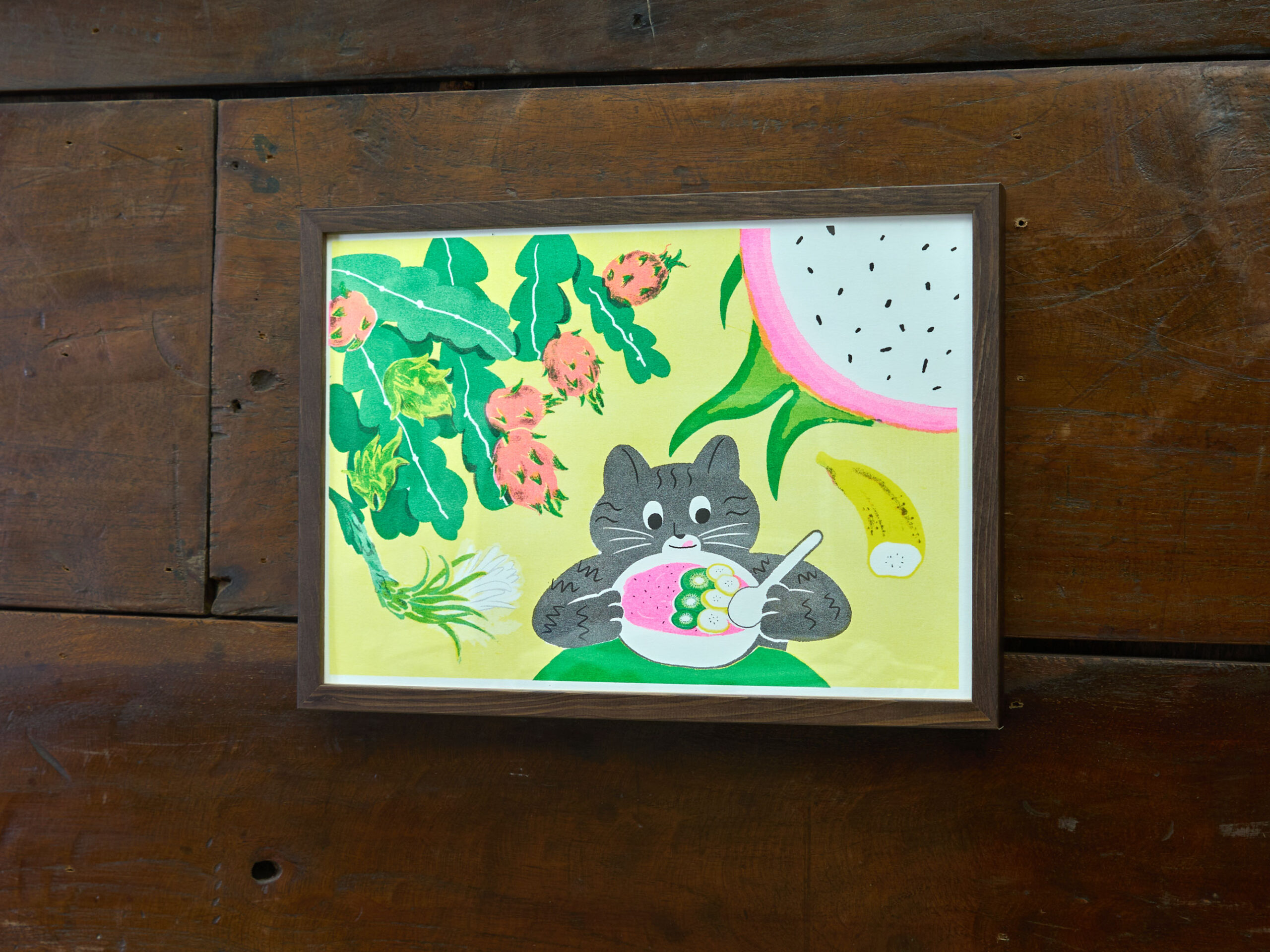 三猫倶楽部 A4 リソグラフ ポスター ドラゴンフルーツ – KISSA BOOKS