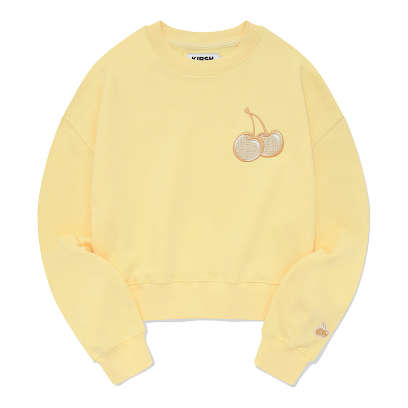 ミドルチェリークロップスウェット【ライトイエロー】