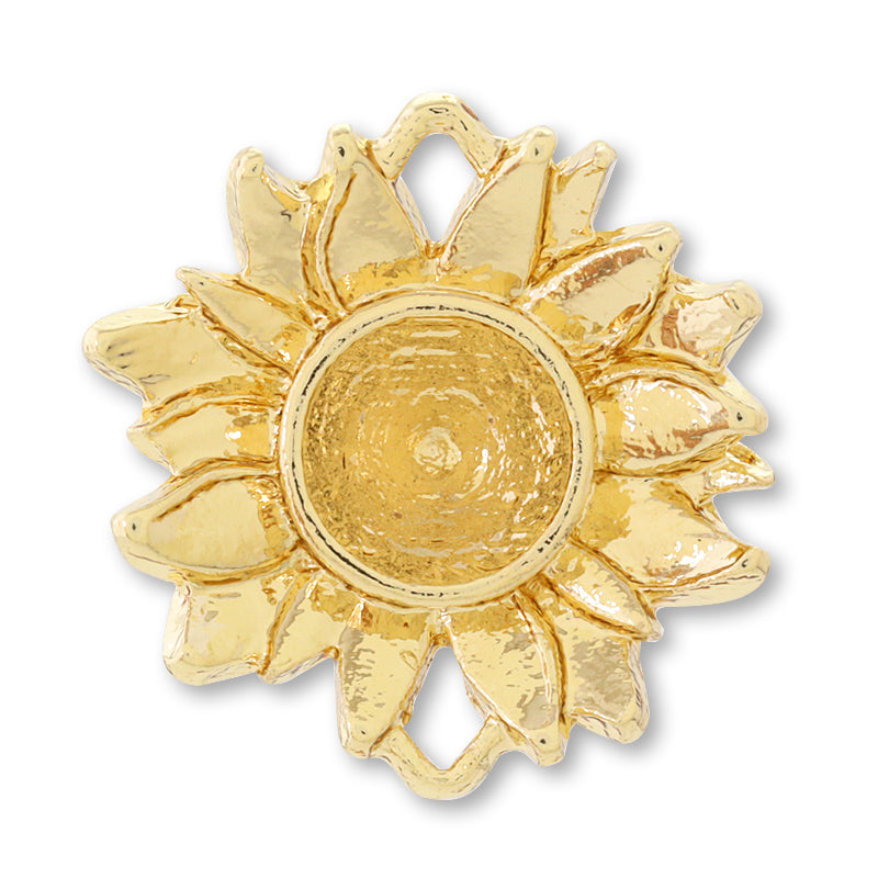 石座チャーム ひまわり ゴールド – 貴和製作所オンラインストア