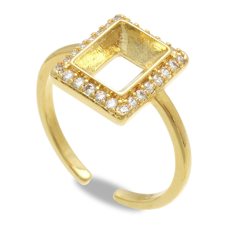 リング台 キュービックジルコニア石座 ＃4527 8×6mm キュービック