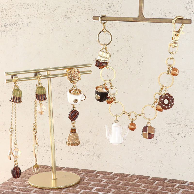 レシピNo.KR1259 スイーツチャームのコーヒータイムアクセサリー3種