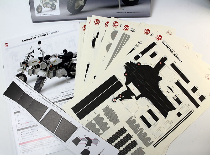 ホンダモンキー ペーパークラフトモデル 完成写真紹介