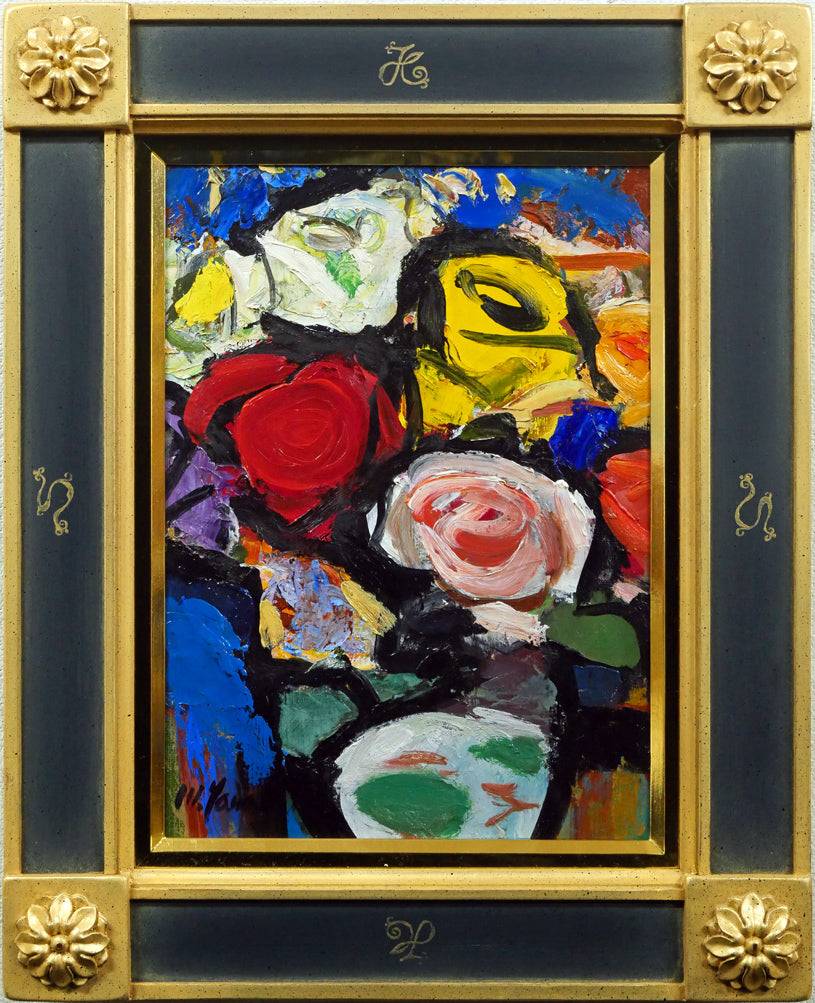 田辺三重松「薔薇」油絵・F4号 絵画買取・販売の小竹美術