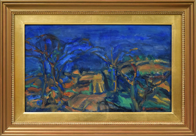 伏木田光夫「地の秋」油絵・M8号 絵画買取・販売の小竹美術